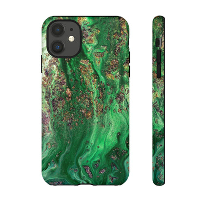 Green Sparkle Ink Art - Protective Phone Case