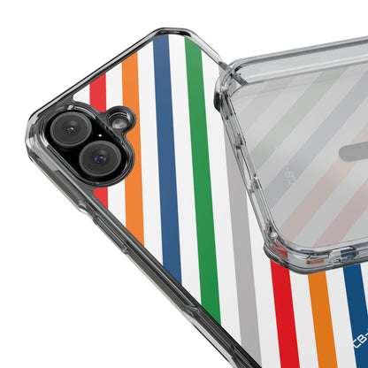 Vibrant Geometric Stripes iPhone Case - Impact