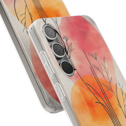 Curved Stem Sunset Samsung S24 Plus Case - Soft