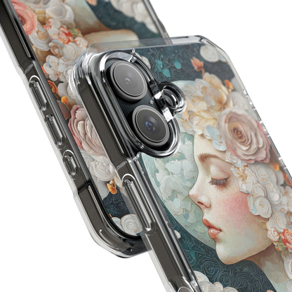 Moon Embraces Flowers iPhone Case - Impact