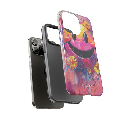 Smiley Bloom iPhone 14 Pro Max Case - Tough