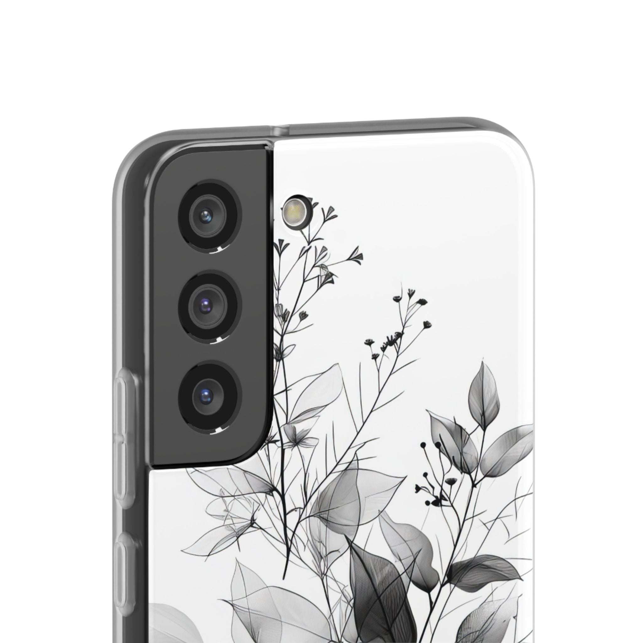 Veined Leaves Gray Samsung S22 - Soft