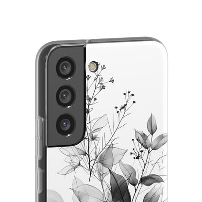 Veined Leaves Gray Samsung S22 - Soft