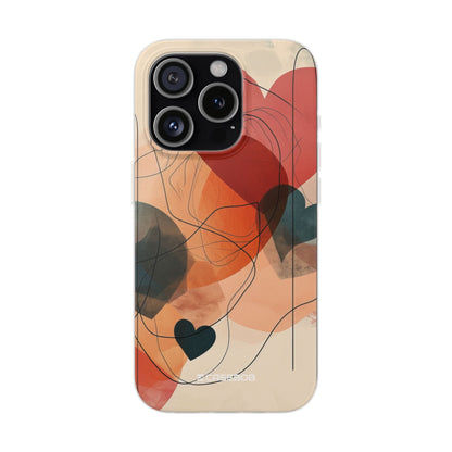 Abstract Heart Harmony - Flexi iPhone 16 Phone Case