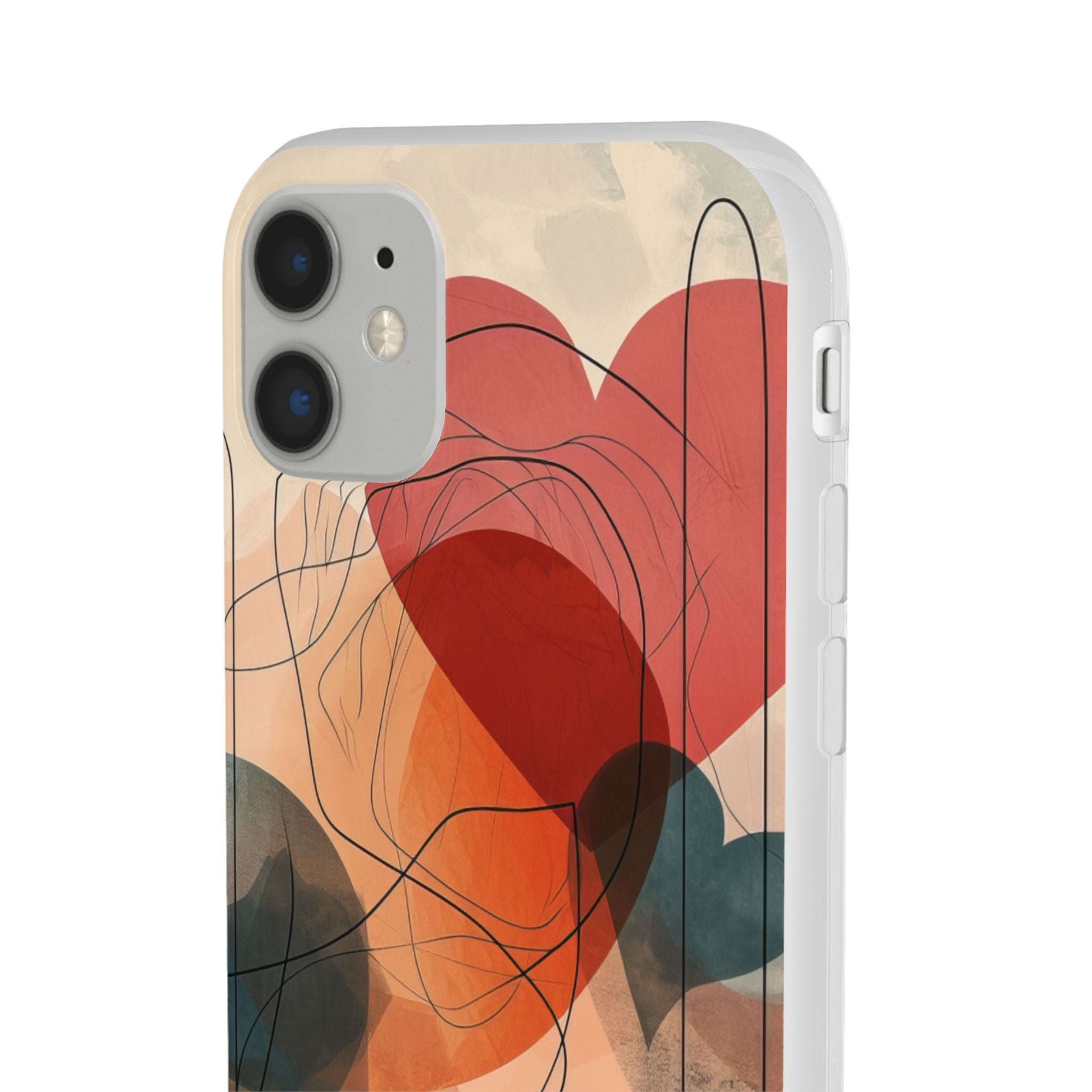 Abstract Heart Harmony - Flexi iPhone 16 Phone Case