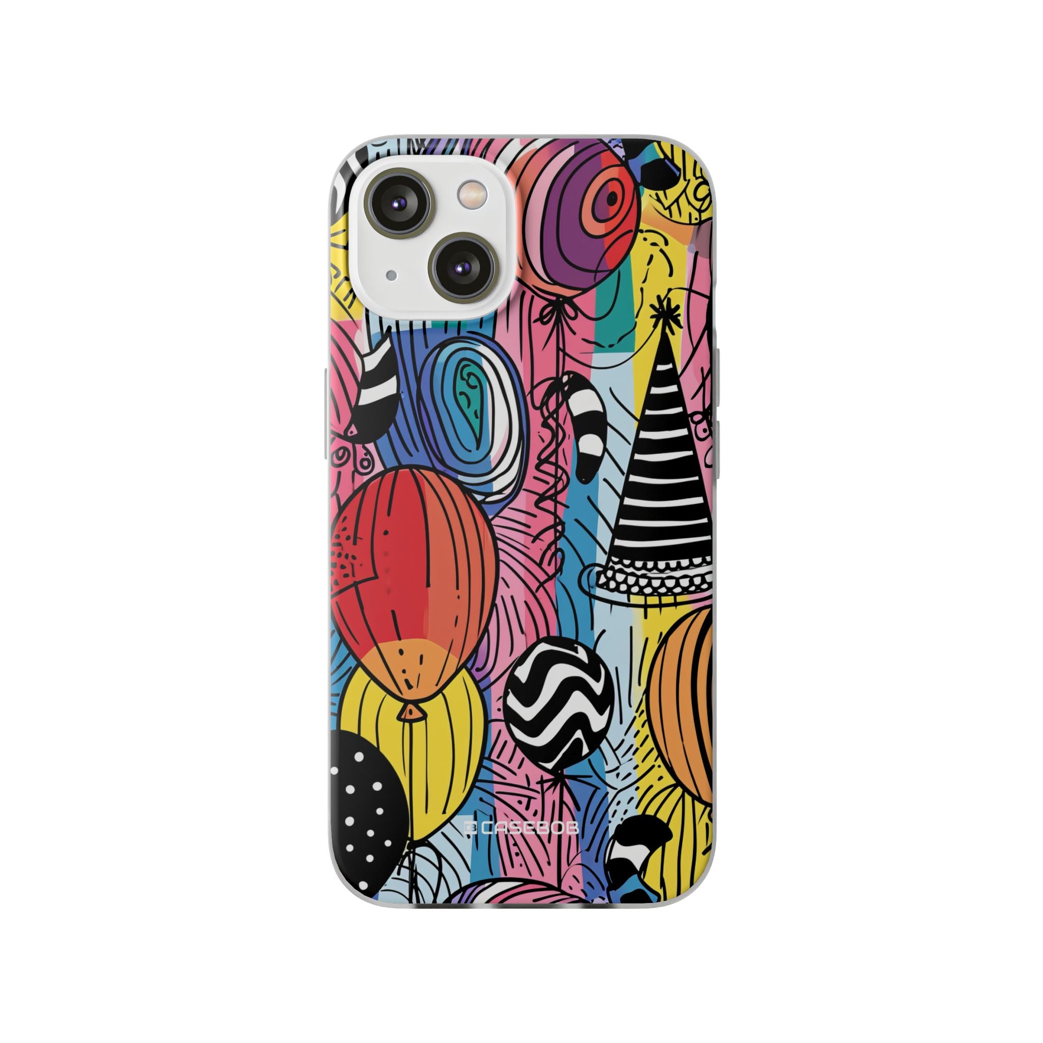 Vibrant Party Whimsy | Flexible Phone Case for iPhone