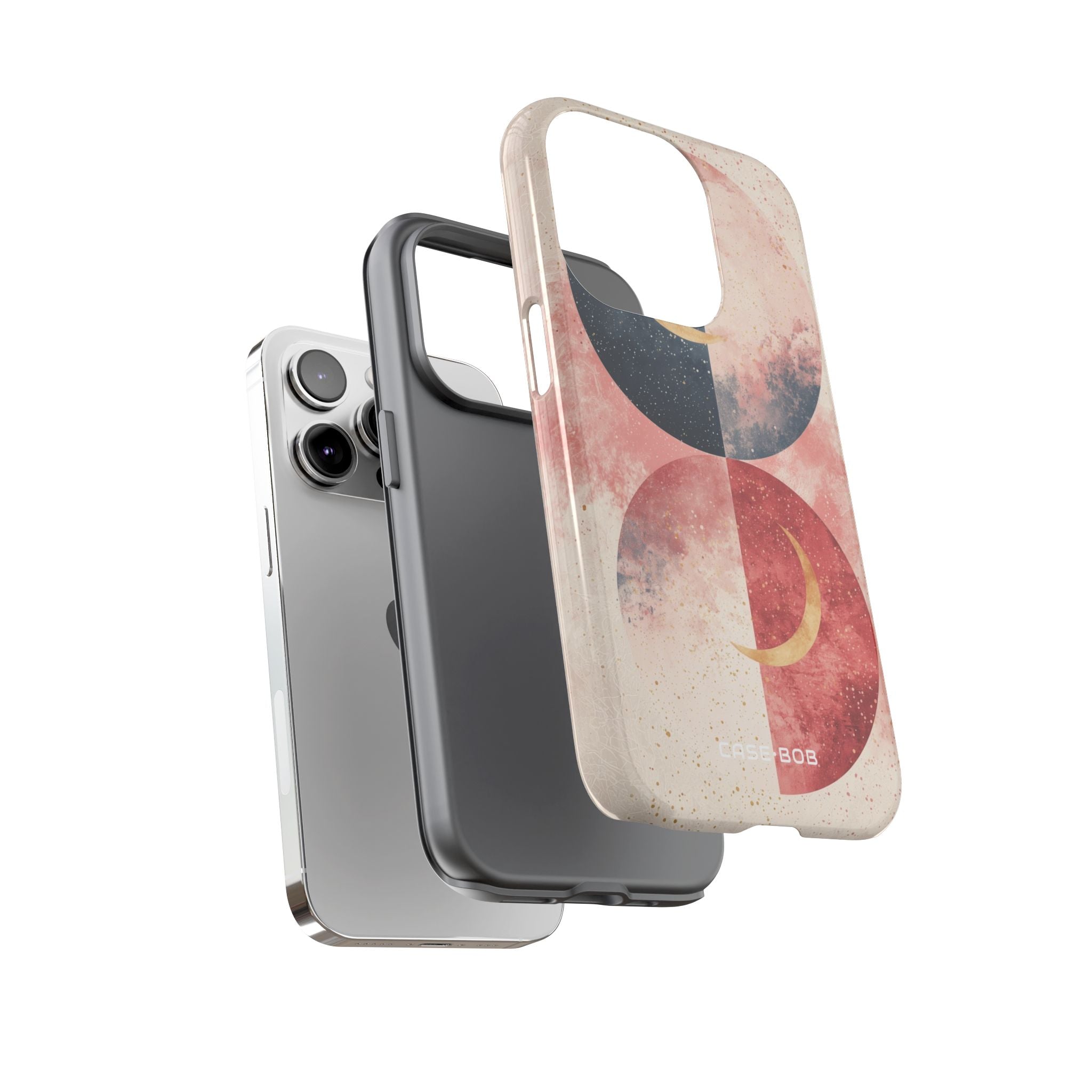 Golden Crescent Circles iPhone 14 Pro Case - Tough