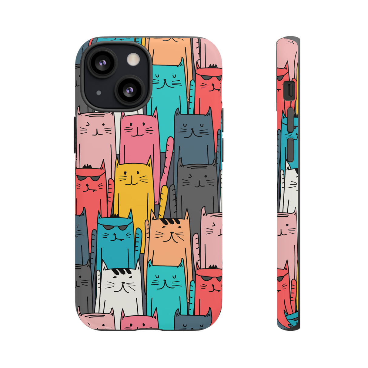 Colorful Cats - Protective Phone Case