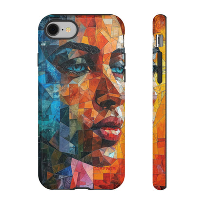 Geometric Fusion Lady - Protective Phone Case