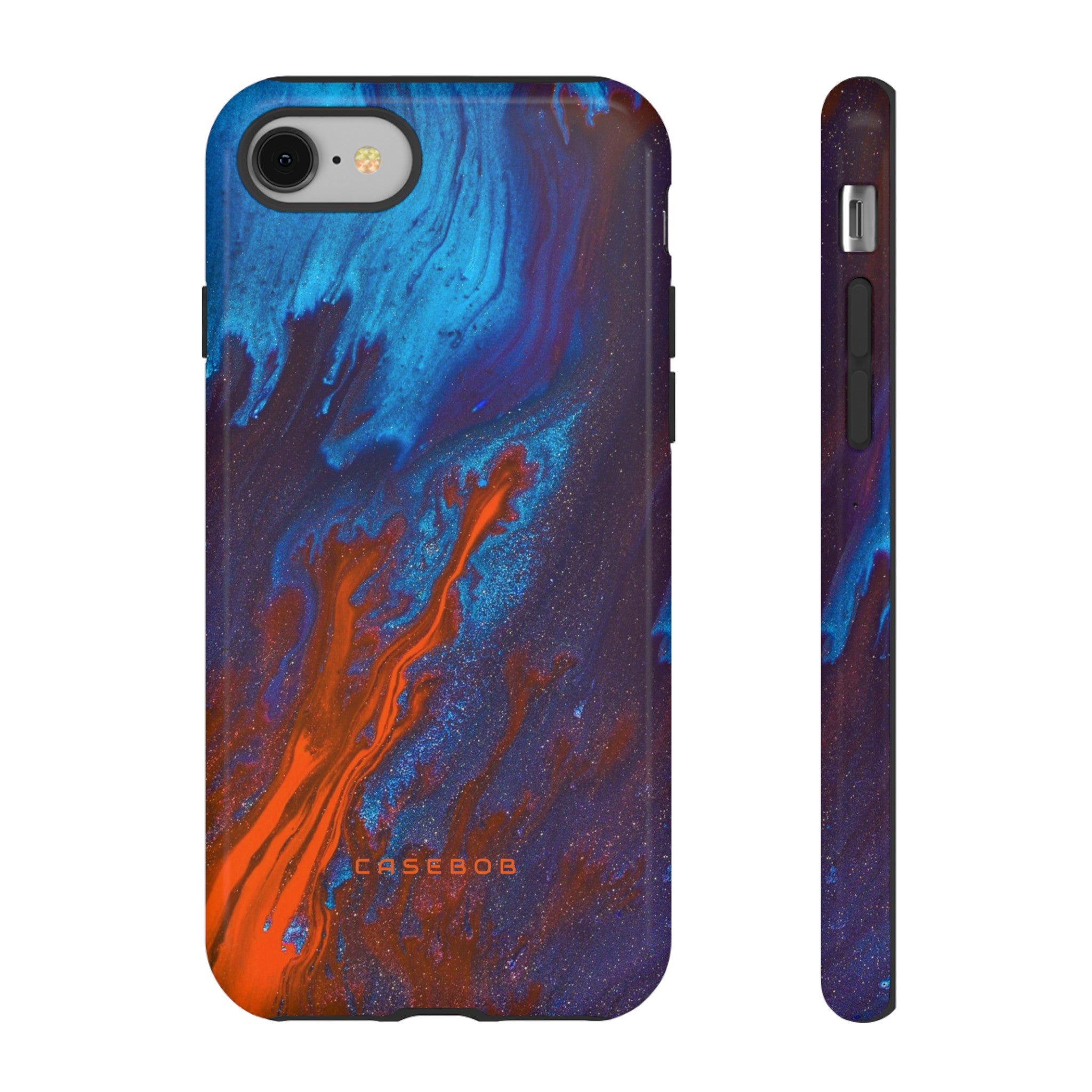 Orange Flame Ink Art - Protective Phone Case