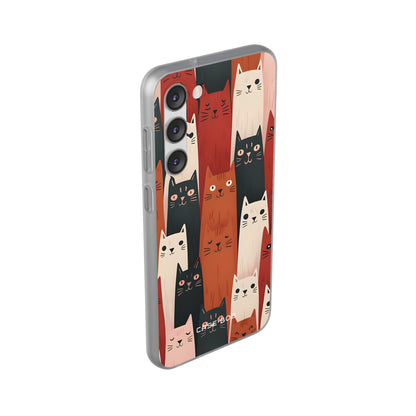 Elongated Cats Black Samsung S23 Plus Case - Soft