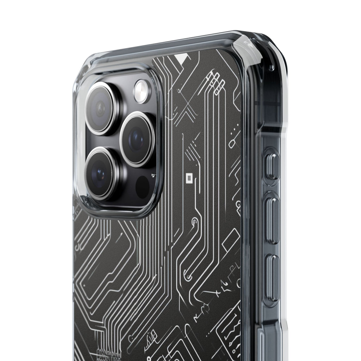 Cyber Circuitry Art - Phone Case for iPhone (Clear Impact - Magnetic)