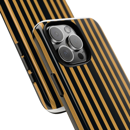 Golden Stripes iPhone 16 Pro Max Case - Tough