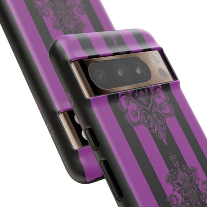 Gothic Elegance with Vertical Stripes and Ornamental Motifs Google Pixel 8 - Tough Phone Case