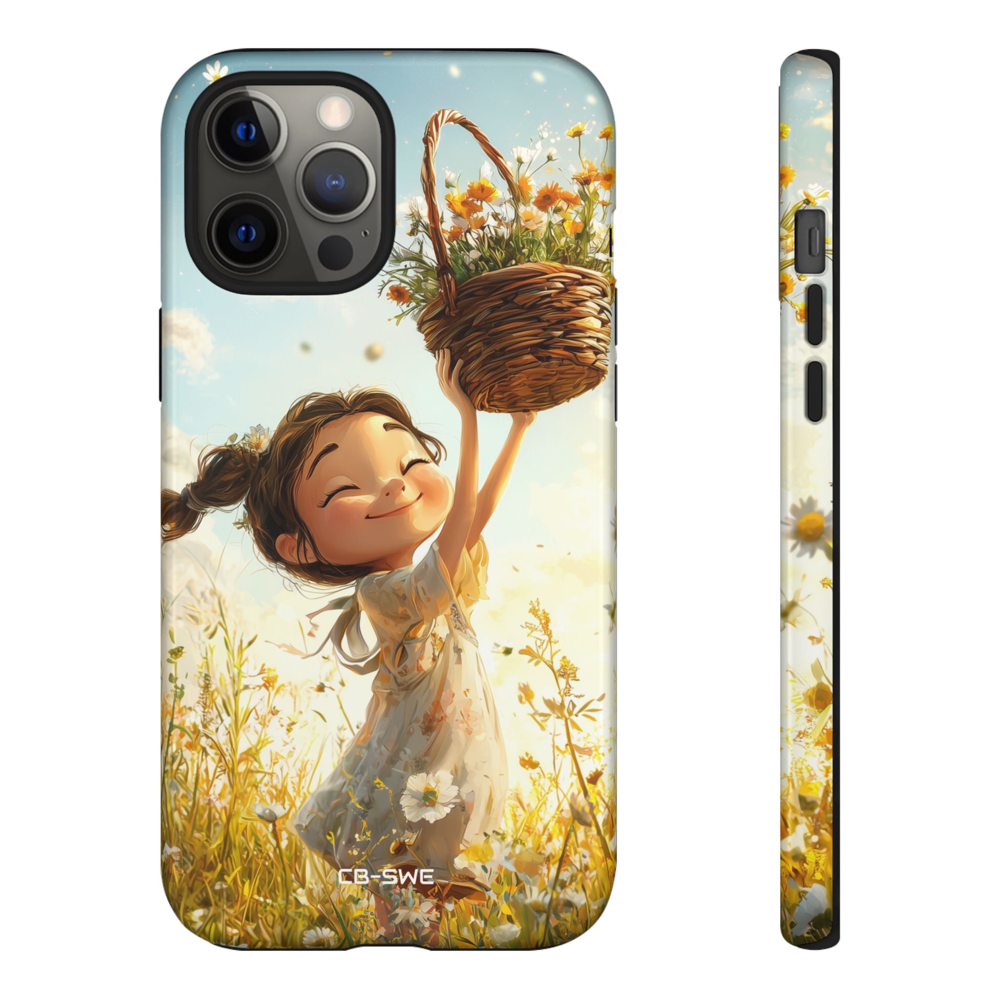 Joyful Girl Leaps - iPhone Case