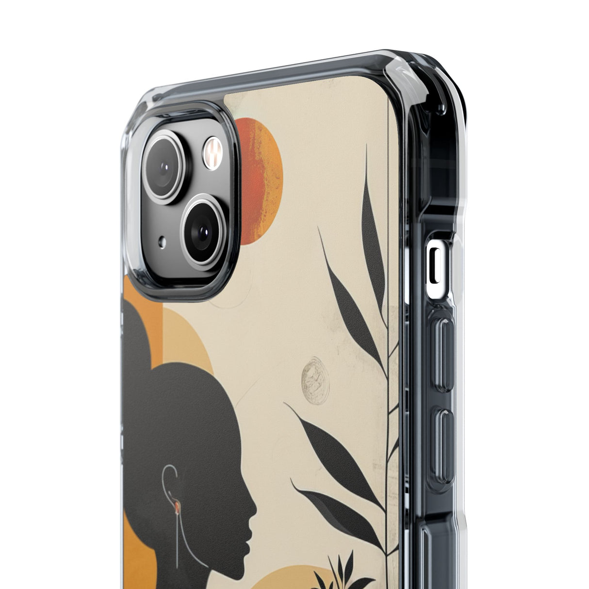 Modern Silhouette Tranquility - Phone Case for iPhone (Clear Impact - Magnetic)