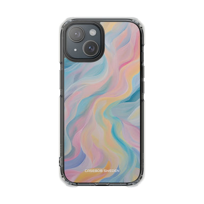 Dreamy Pastel Swirls - Clear Impact iPhone 15 Phone Case