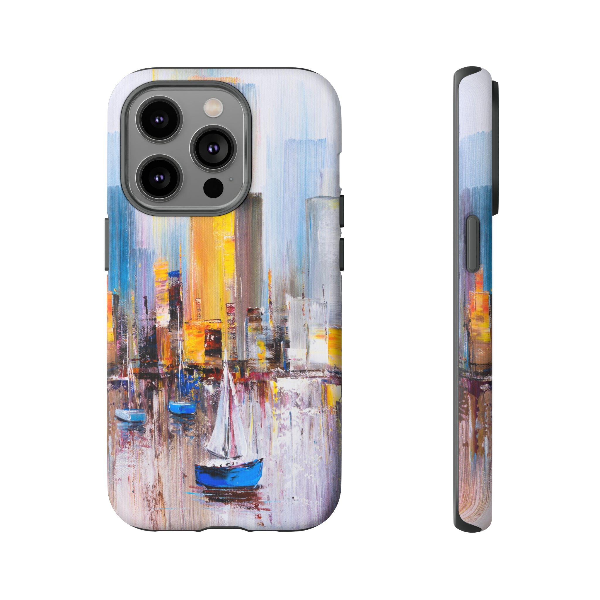 Oil Painting - Manhattan Bay - Protective Phone Case