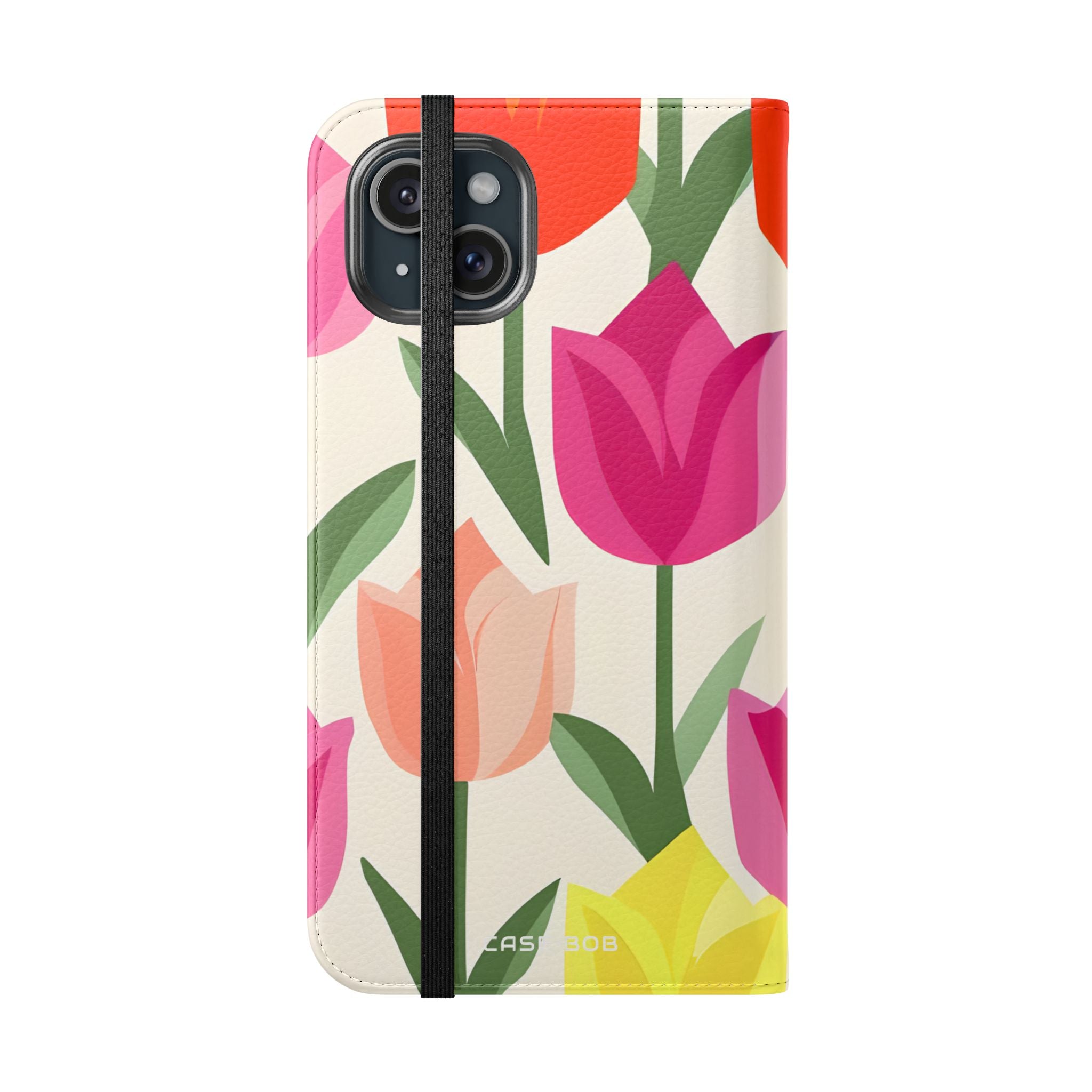 Tulip Harmony Green - iPhone 15 Plus Case - Wallet