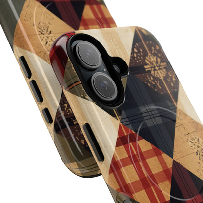 Rustic Geometric Patchwork Harmony iPhone 16 | Tough+ Phone Case