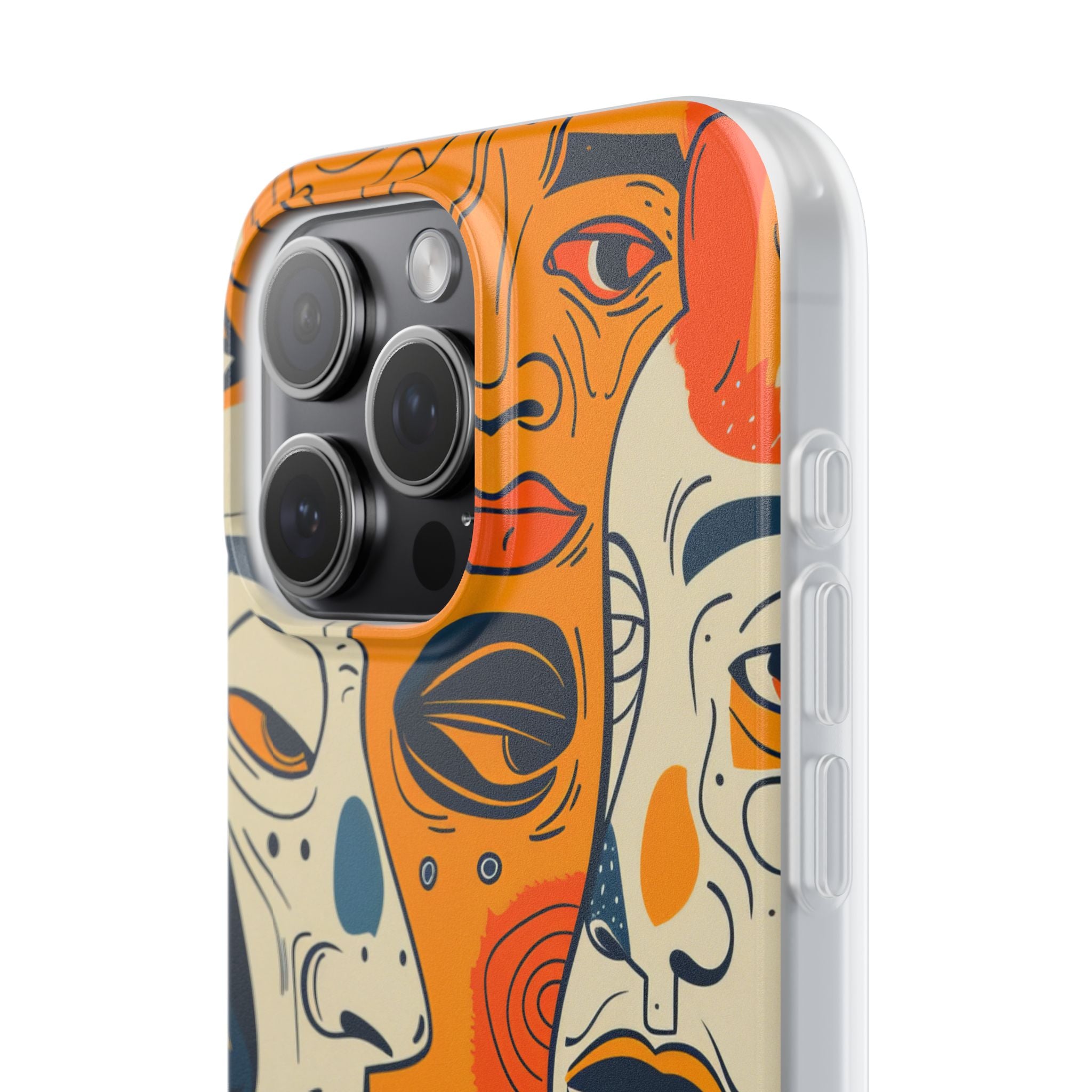 Gradient Face Mosaic iPhone 15 - Flexi Phone Case