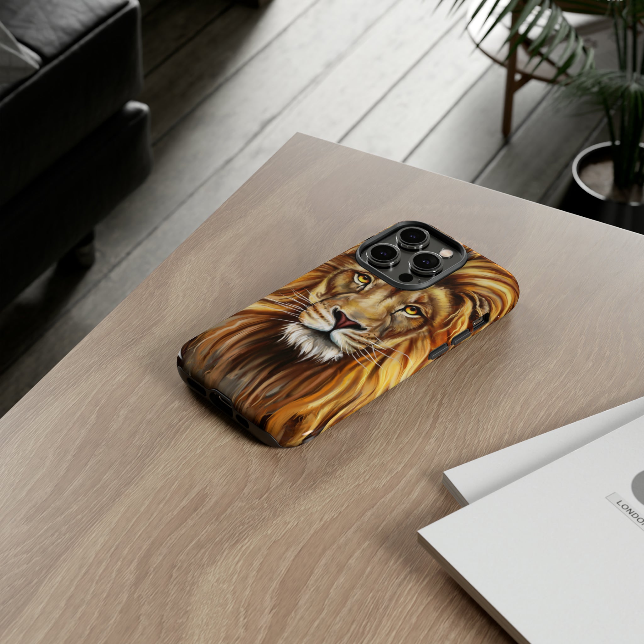 Lion head Digital Painting - Protective Phone Case