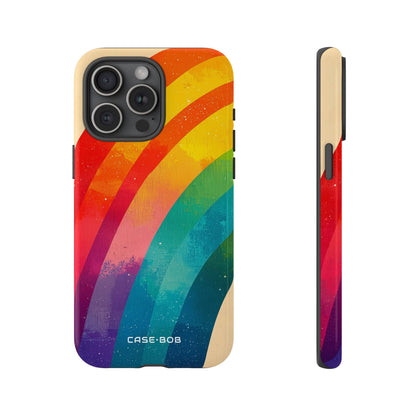 Textured Rainbow Arc iPhone 15 Pro Max Case - Tough