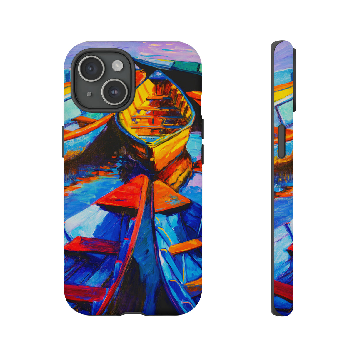 Oil painting - Wooden Boat - Protective Phone Case