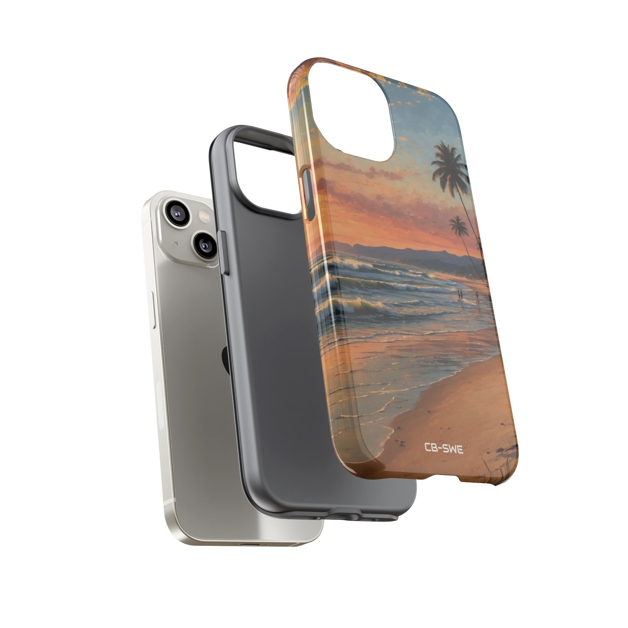 Golden Waves Embrace - iPhone Case