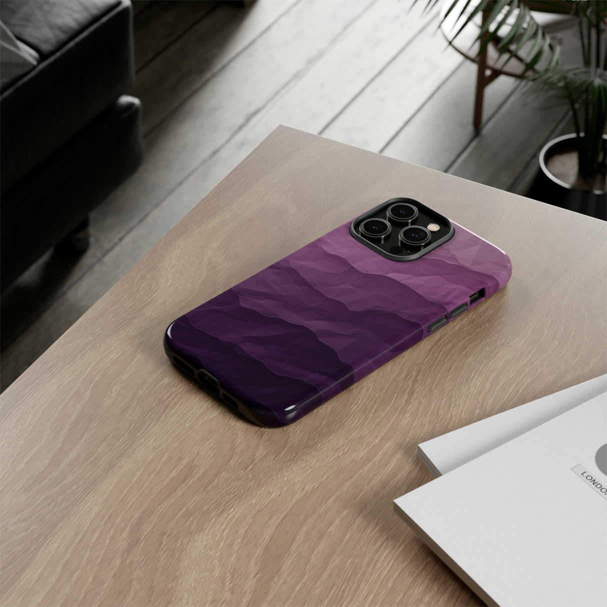 Lilac to Plum Gradient - Protective Phone Case