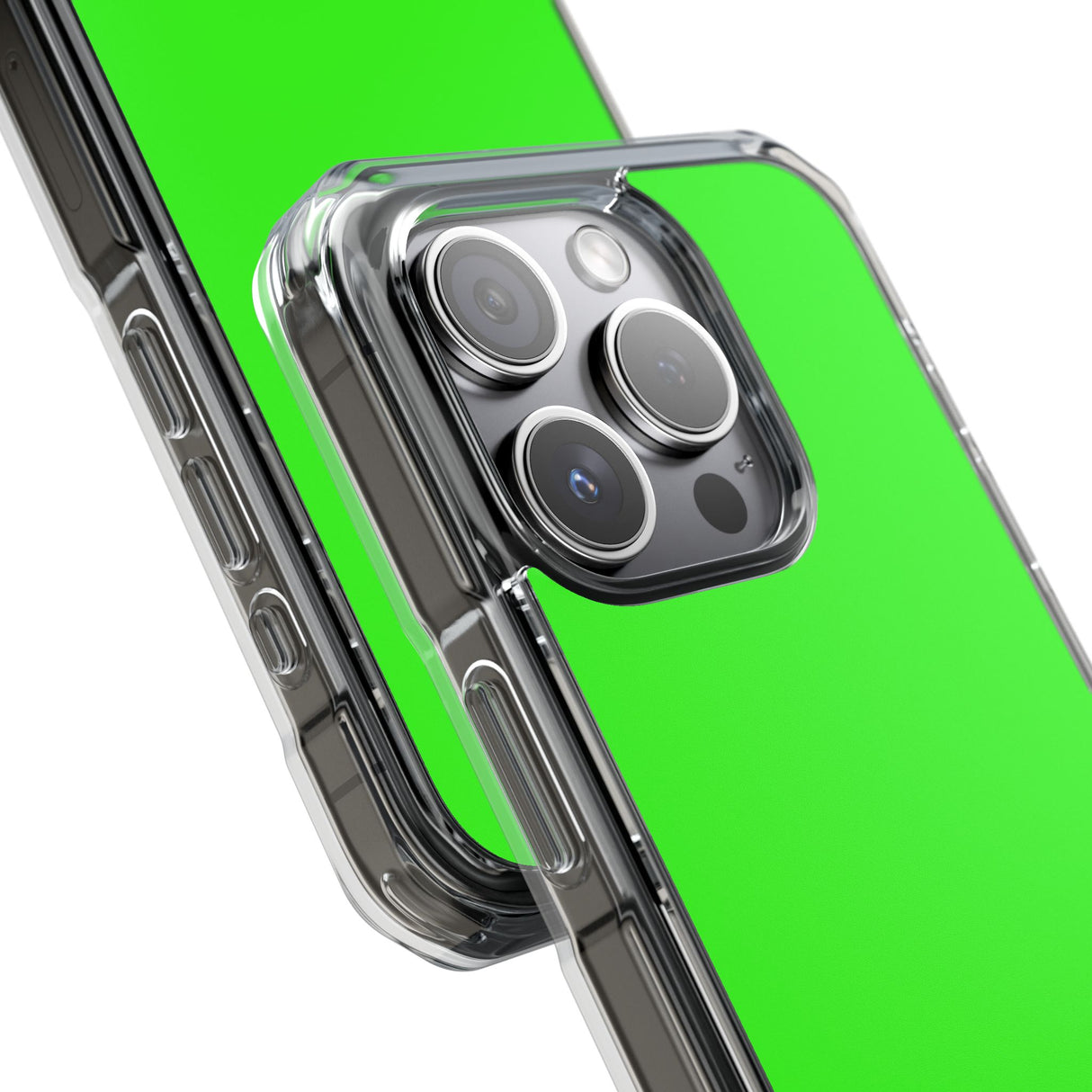 Neon Green | Phone Case for iPhone (Clear Impact Case - Magnetic)