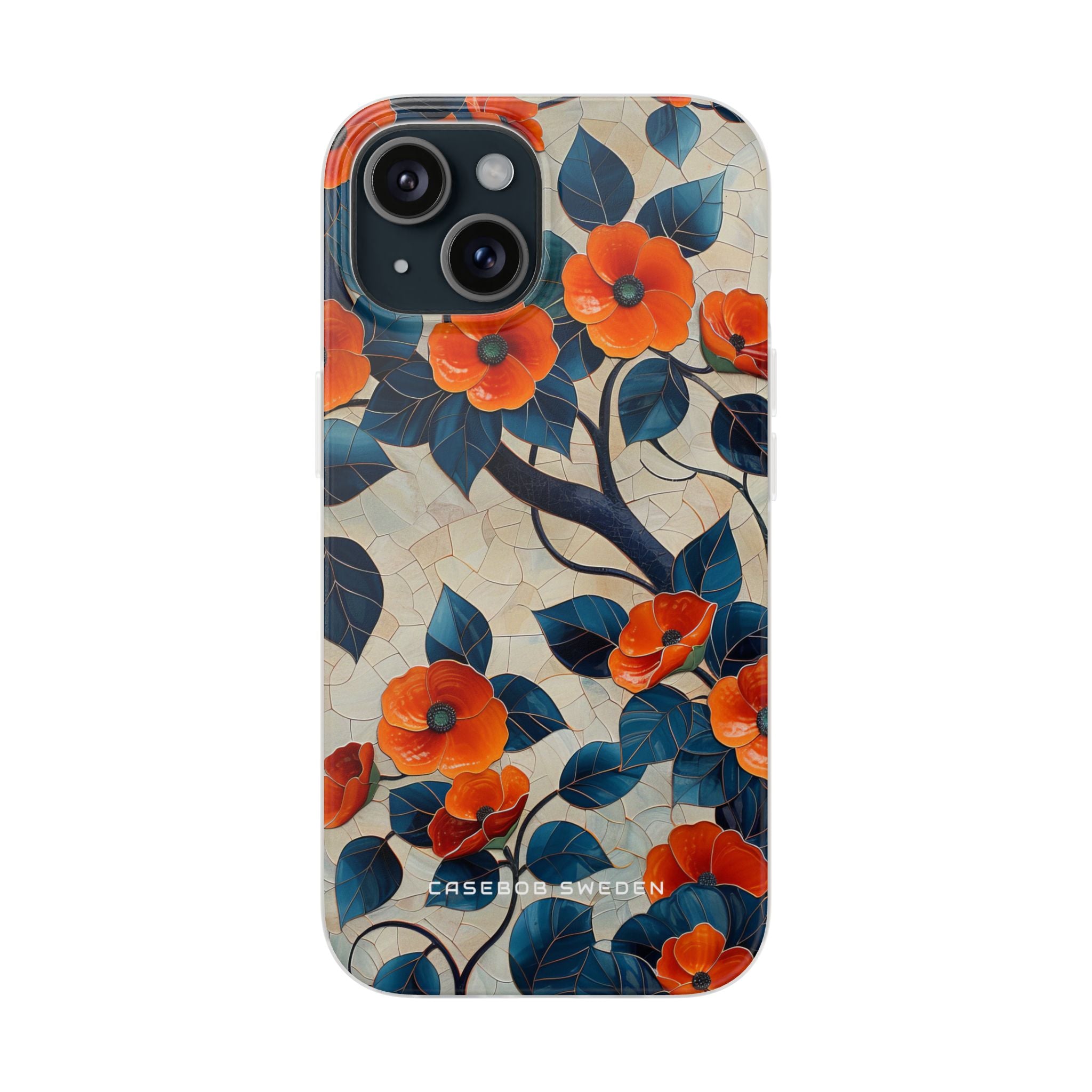 Orange Blossoms Mosaic Harmony iPhone 15 - Flexi Phone Case