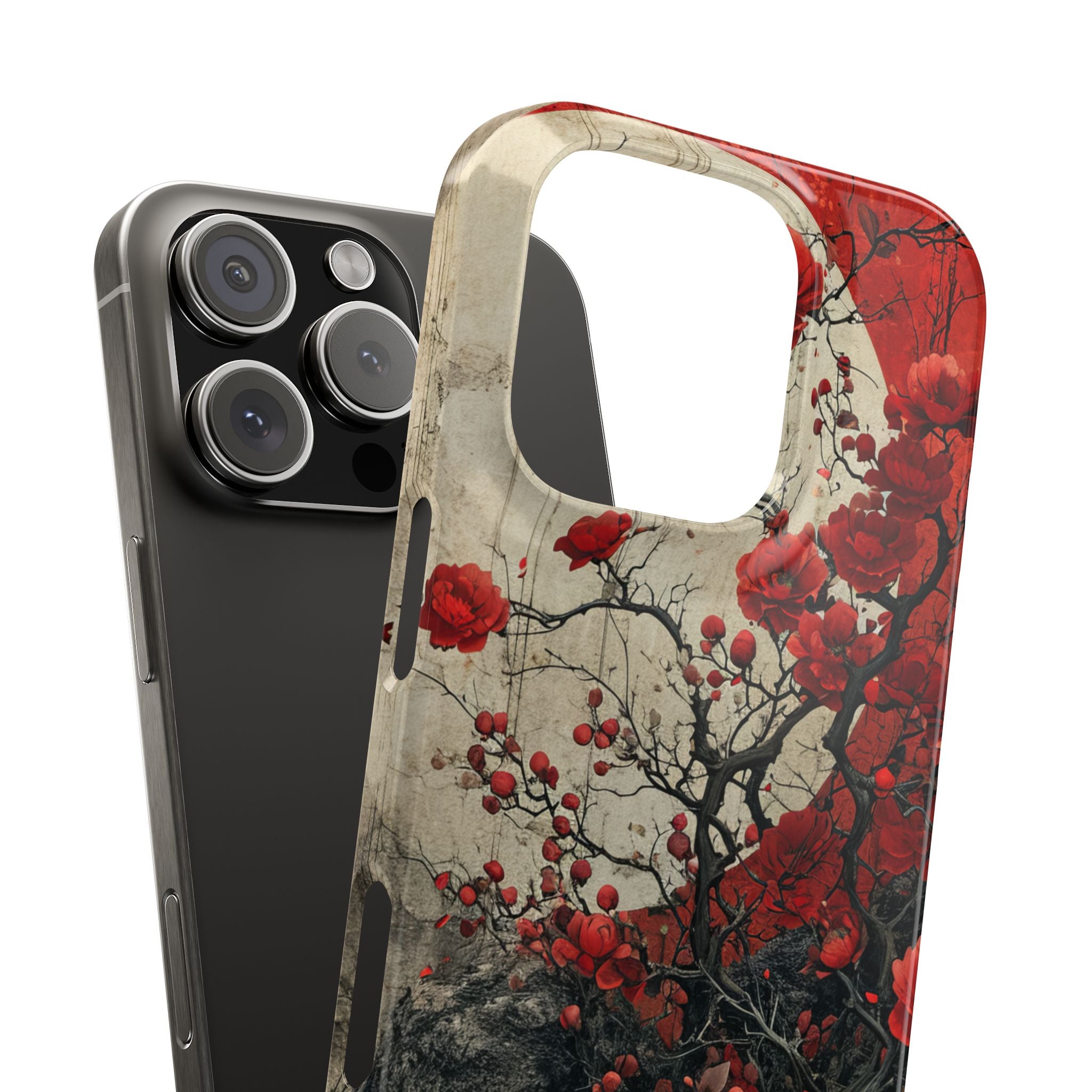 Zen Blossoms in Moonlight iPhone 16 - Slim Phone Case