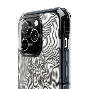 Fluid Waves - Phone Case for iPhone (Clear Impact - Magnetic)