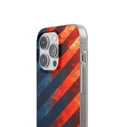 Diagonal Stripes Blaze iPhone 14 Pro Case - Soft