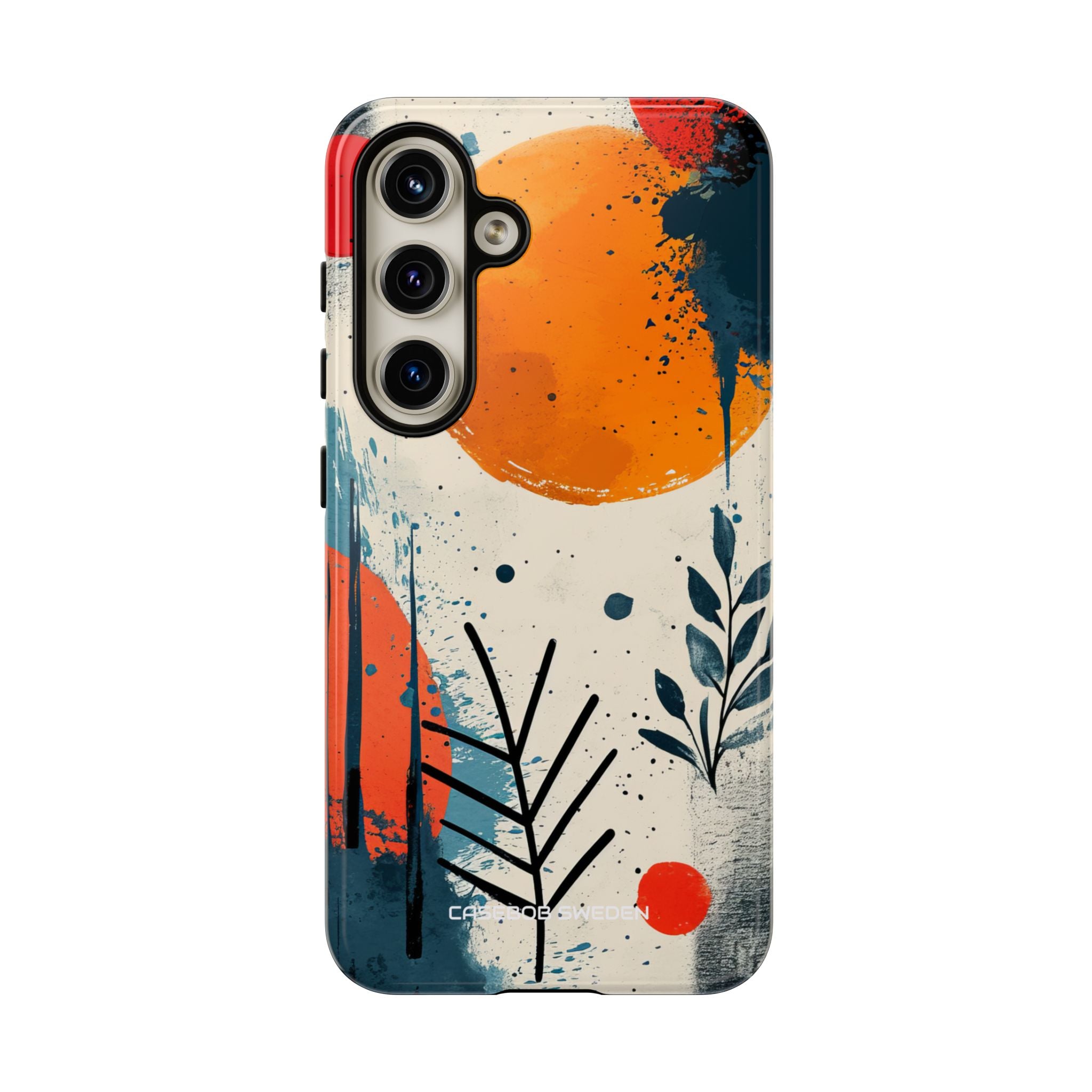 Orange Blue Splash - Tough Samsung S24 Phone Case