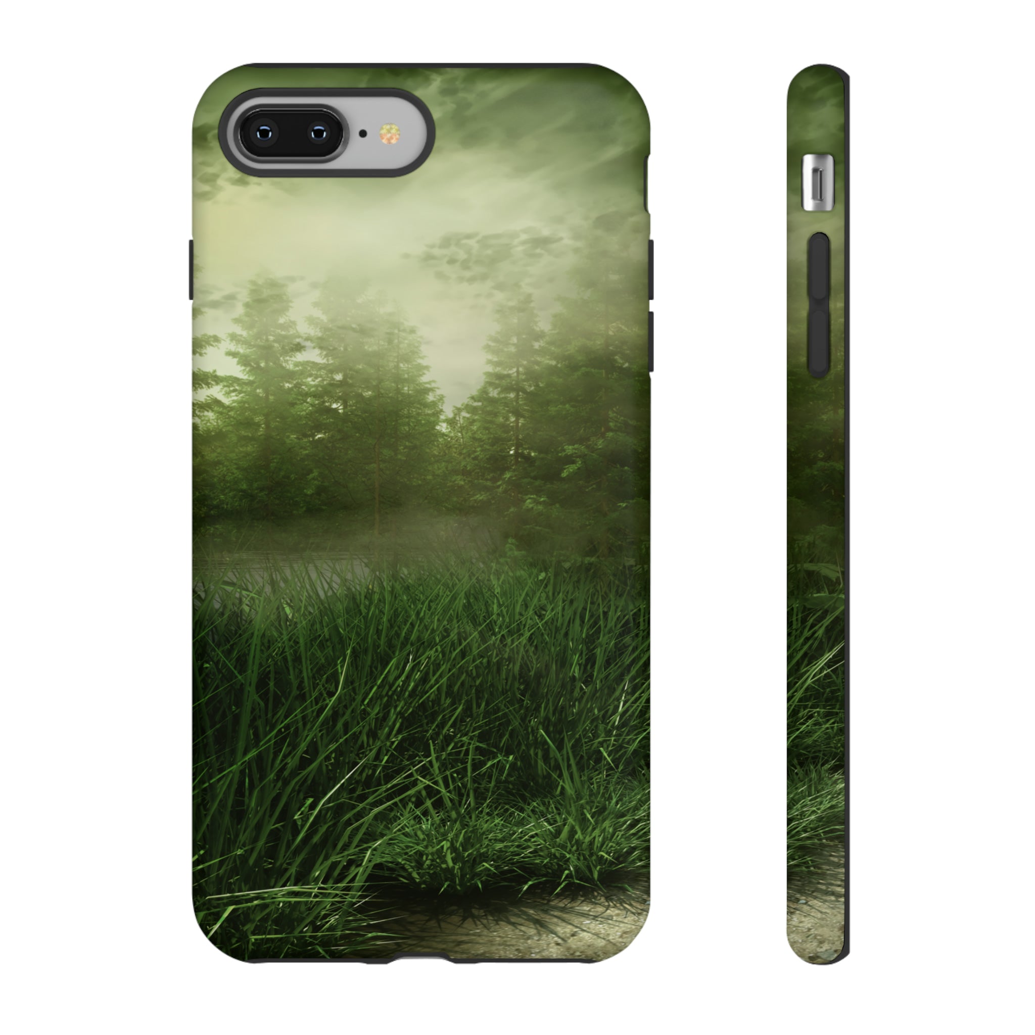 Foggy Green Landscape - Protective Phone Case