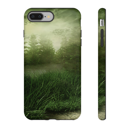 Foggy Green Landscape - Protective Phone Case