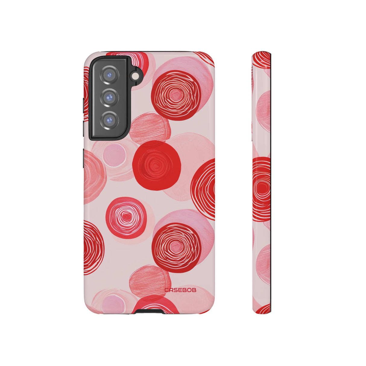 Crimson Circle Minimalism - Protective Phone Case