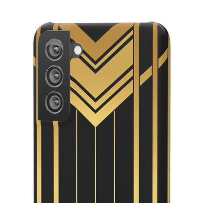 "Golden Art Deco Symmetry in Geometric Elegance" Samsung S21 - Slim Phone Case