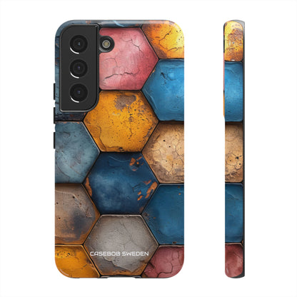 Rustic Geometric Tiles - Tough Samsung S22 Phone Case