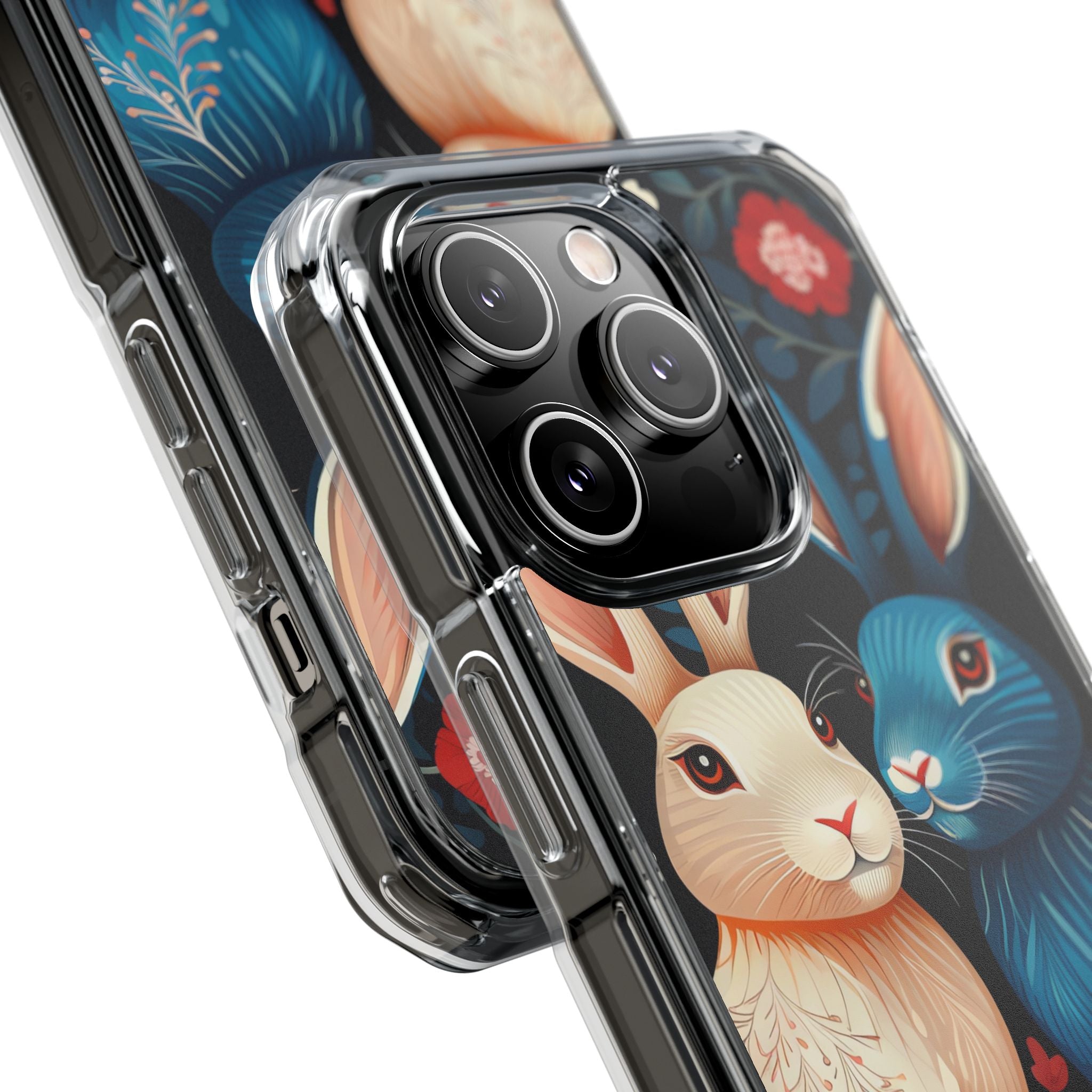 Rabbits Embrace Blossoms iPhone Case - Impact