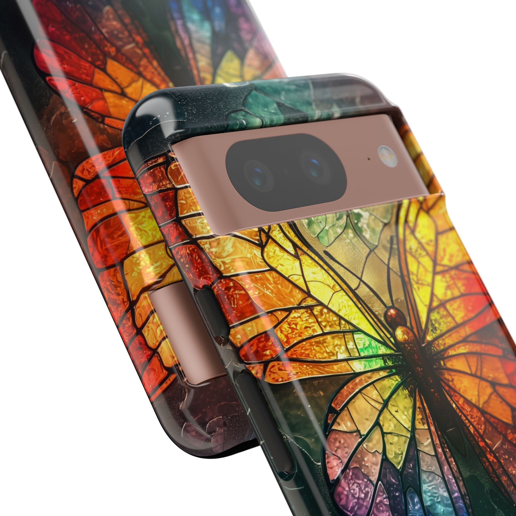 Stained Glass Butterfly Google Pixel 8 Case - Tough