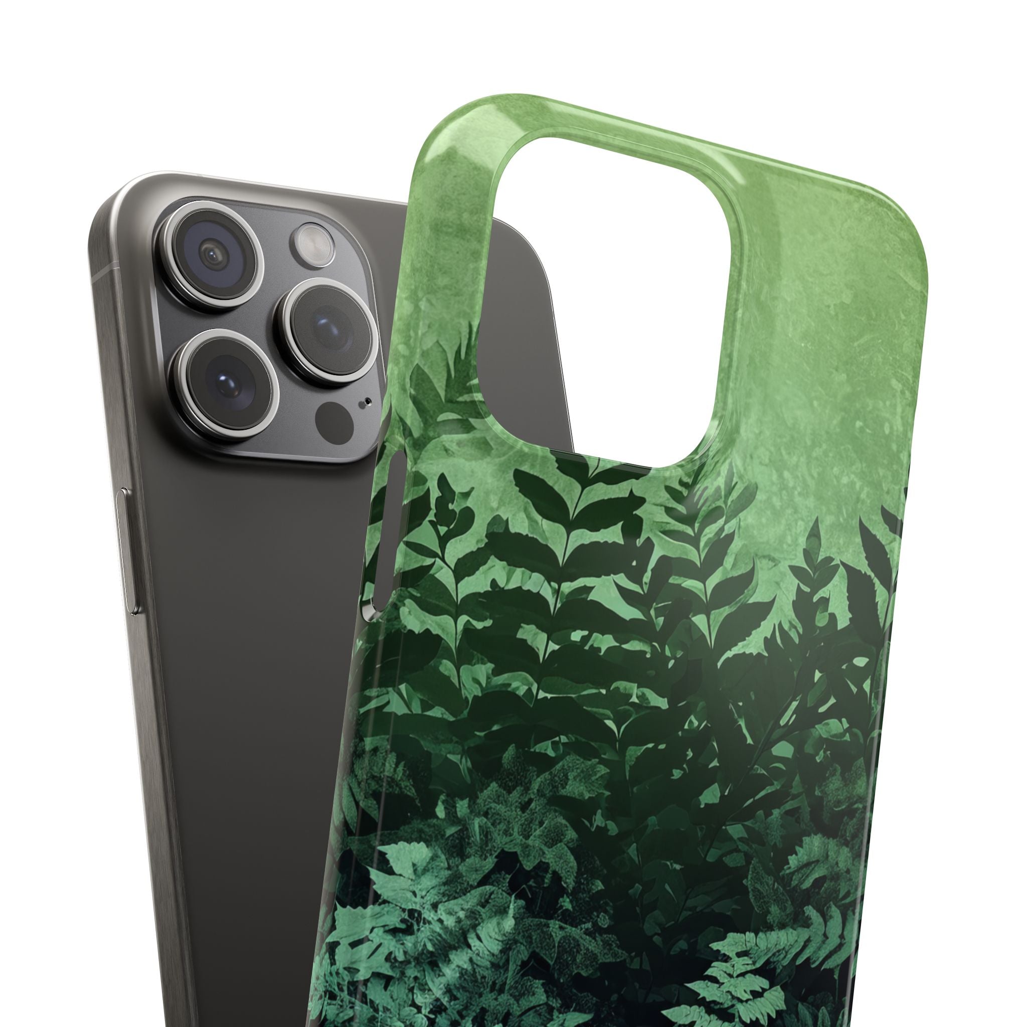 Gradient Fernscape Lush iPhone 15 - Slim Phone Case