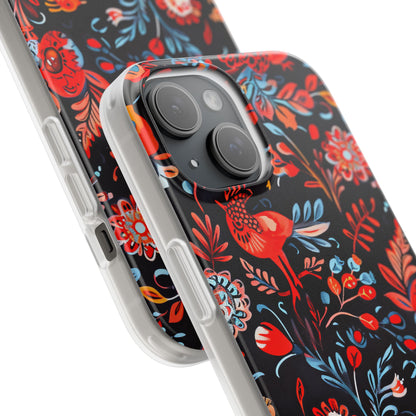 Vivid Birdscape iPhone 15 Case - Soft