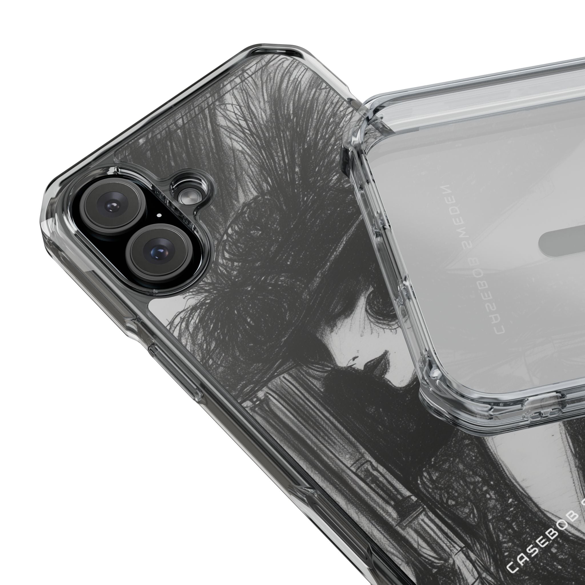 Timeless Elegance in Monochrome iPhone 16 - Clear Impact Phone Case