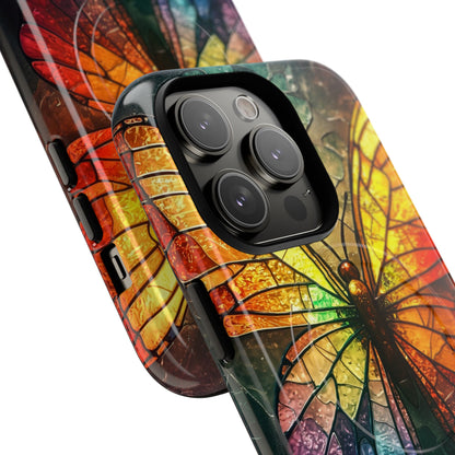 Stained Glass Butterfly iPhone 14 Pro Case - Tough+