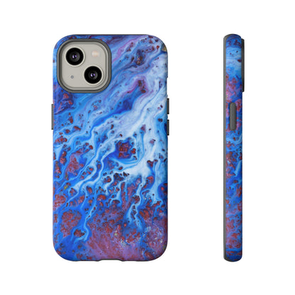 Ice Blue River Ink Art iPhone Case (Protective) iPhone 14 Matte Phone Case