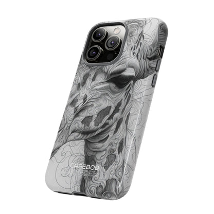 Swirling Giraffe Art iPhone 14 - Tough