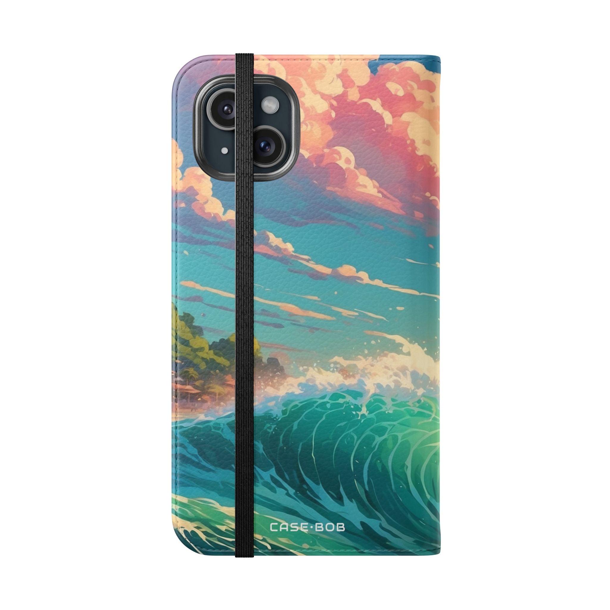Sunset Wave - iPhone 15 Plus Case - Wallet